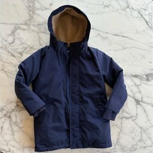 COPY - Navy Blue Padded Zip Up Coat with Hood Age 9-10